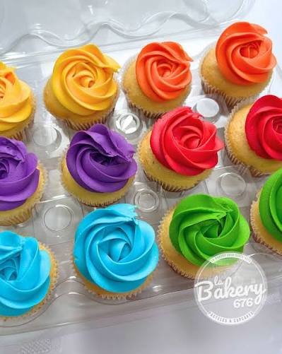 cupcakes de colores 12u